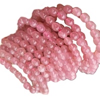 Madagascar Rose Quartz ronde perles bracelet bijoux