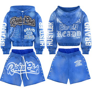 Comfortable Casual Wear Two Piece Hoodie <b>Set</b> with Custom Branding Service Best Price Hooded Sweatshirt and Shorts <b>Set</b> For Men - Product Image 2