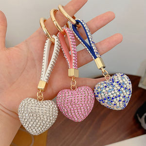 Moda muhteşem taklidi süslenmiş kalp anahtarlık, hediye vermek için Ideal, kalp şeklinde anahtarlık - Product Image 1