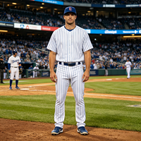 Maillot de baseball unisexe en polyester imprimé, logo personnalisé, manches courtes, col en V, brodé, antibactérien, uniformes pour adultes, hauts, drapeau