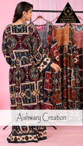 Vestido Kaftan Maxi 100% Algodón Puro para Mujer, Ropa Musulmana Tradicional, Vestido Largo con Estampado Étnico, Diseño Personalizado, OEM, ODM, Venta al Por Mayor - Product Image 2