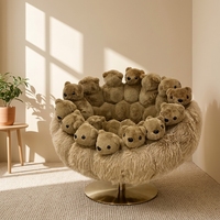 Fauteuil d'appoint en tissu OEM/ODM, directement de l'usine, avec rembourrage en éponge haute densité, confortable, pour chambre et appartement
