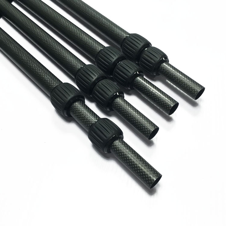 Телескопическая опора из углеродного волокна 3K для индивидуальной длины