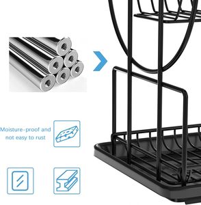 Escurridor de Platos de Doble Capa de Alta Calidad para Cocina, Escurridor de Platos Multifuncional con Drenaje - Product Image 5