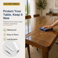 Film de protection pour meubles, pour armoire, table, imperméable, anti-rayures, transparent, auto-adhésif, film TPU, pour porte d'étagère de cuisine, facile à utiliser
