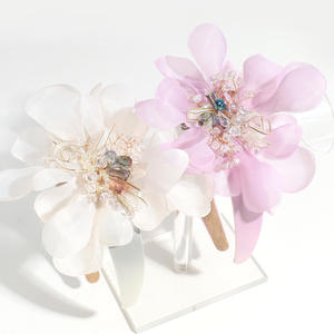 طوق رأس زهور أنيق جديد الأكثر مبيعًا مع حجر الراين هدية شعور راقية عقال الزفاف - Product Image 3