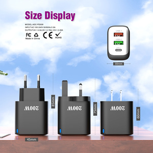 200W 플러그 3 포트 EU 미국 영국 USB 타입 C 블록 아이폰 17 16 15 14 13 12 프로 최대 샤오미 삼성 고속 충전 전화 벽 충전기 - Product Image 3