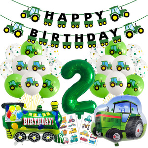 Nouveau véhicule <span class=keywords><strong>tracteur</strong></span> sur le thème de la ferme fête d'anniversaire 30/32 pouces fête d'anniversaire numérique ballon en aluminium décoration - Product Image 3