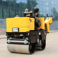 Compacteur routier à double tambour de 0,5 tonne, à conducteur marchant, directement de l'usine, pour la réparation de l'asphalte