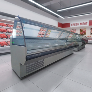 Vitrine réfrigérée multifonctionnelle en verre incurvé pour fromages, charcuteries et salades, fournie directement par l'usine - Product Image 6