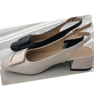 Sandalias de Verano Ecológicas de Microfibra con Punta Cuadrada y Tacón Bajo de 2 cm para Mujer, con Tira Trasera, Talla Grande - Product Image 3