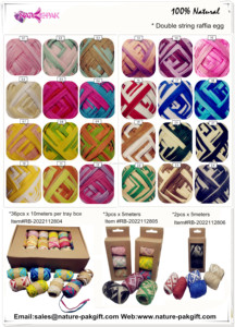 Nature-pak 200m Kleurrijk Geverfd Hol Natuurlijk Raffia Papier Touw Handbreien DIY Handgemaakt Bakken Verpakkingen Handwerk 100% - Product Image 4