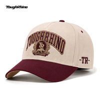 Casquette de baseball personnalisée à étiquette privée, broderie de logo de style universitaire, casquette bicolore de qualité supérieure pour les marques de vêtements