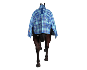 ผ้าห่มม้าสำหรับฤดูร้อนน้ำหนักเบา พร้อมผ้าฟลีซเนื้อนุ่ม โพลีคอตตอน ออกซ์ฟอร์ด ตาข่าย PVC ลายตาราง ผลิตจากโรงงาน - Product Image 2