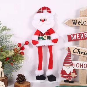Vente en gros usine, faible MOQ, décorations de Noël faites à la main - Décorations de fêtes en tissu haut de gamme : Père Noël, Bonhomme de neige et Renne à longues pattes - Product Image 2