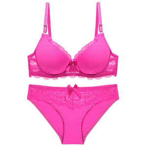 Cool Style PINK Secret Back Hook Sexy Skinny Strap <strong>Bra</strong> Panty <strong>Set</strong> - Product Image 2