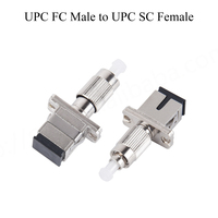 Fibra óptica APC/UPC FC/LC/SC/ST macho/hembra a Adaptador convertidor monomodo conector híbrido