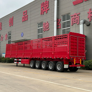Semi-remorque à ridelles en acier à 5 essieux pour le <span class=keywords><strong>transport</strong></span> de marchandises en vrac, capacité maximale de 60 tonnes, <span class=keywords><strong>prix</strong></span> usine, à vendre - Product Image 4