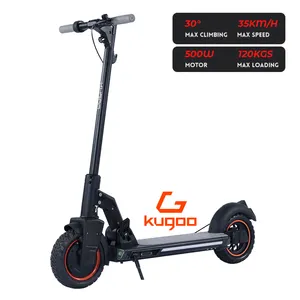 E Scooter G5 W สกู๊ตเตอร์ไฟฟ้าพับได้10นิ้ว Kugoo 500 Big Pedals พร้อมสัญญาณเลี้ยว500W 10 Inch