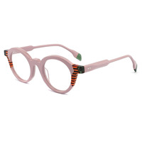 Nouvelle conception, montures de lunettes rondes rétro uniques en acétate, montures de lunettes optiques, lunettes de mode pour femmes, lunettes de luxe