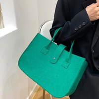 Sac fourre-tout rectangulaire en feutre grande capacité 30*40*15 cm, style rétro, pour le shopping et les cadeaux, inspiré des designs européens et américains