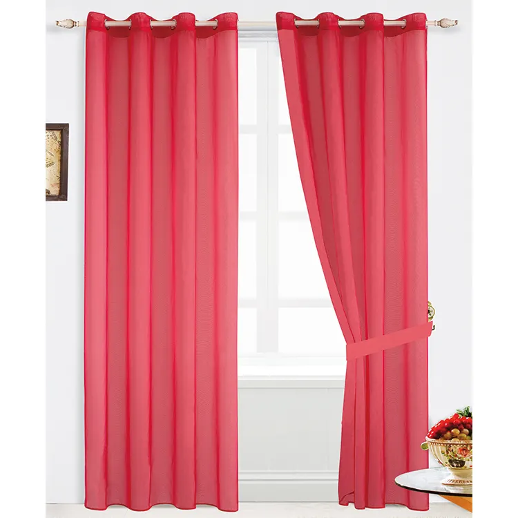 Hot Selling Günstige Vorhang für Windows Sheer Vorhänge Voile Stoff Preis 100% Polyester Modern Solid Jalousien Sun shade Rope