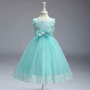 Vestidos de Princesa para Niñas, Florales, de Verano, sin Mangas, Transpirables, Ecológicos, Ropa Formal para Fiestas - Product Image 4