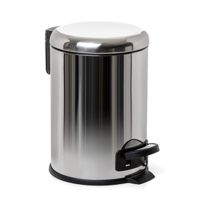 <span class=keywords><strong>Cestino</strong></span> per rifiuti in <span class=keywords><strong>metallo</strong></span> con cassonetto a pedale rotondo da 3 litri Mini <span class=keywords><strong>cestino</strong></span> per rifiuti con finitura opaca in acciaio inossidabile - Product Image 2
