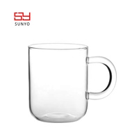 440ml fait à la main saint Transparent tasse à thé Borosilicate gobelet verre avec poignée pour thé café eau