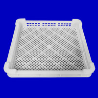 Plateau de congélation et de séchage en plastique recyclable de qualité alimentaire, à grille ventilée, pour la production industrielle