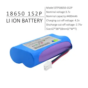 Customized 18650 Batteries 5000mAh 1S2P 3.7V 5000mAh 5200mAh 6000mAh 7000mAh Lithium Ion Battery Pack