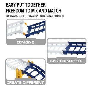 2025 juguetes espaciales para niños, 32 Uds., pista de carreras de construcción eléctrica con astronautas, juego educativo de pista de riel espacial de alta velocidad DIY - Product Image 2