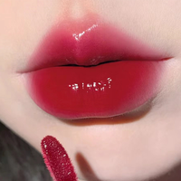 Lipstik Label pribadi lipstik alami beludru telanjang Matte Vegan berkilau baru dengan cermin rias kecantikan
