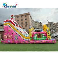 Blocs de cirque toboggan gonflable thème de dessin animé toboggan toboggan gonflable toboggan videur de qualité commerciale toboggan pour la fête