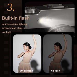 Caméra vidéo sans miroir à <span class=keywords><strong>film</strong></span> 5k avec point et prise de vue manuels réutilisables Hot Shoe Caméra à double <span class=keywords><strong>flash</strong></span> intégrée - Product Image 4