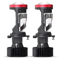 JHS Hochleistungs 60W Y7 Linsen-LED-Scheinwerferbirne H4 Projektor-Linsen-Scheinwerfer IP68 Wasserdichtes Fahrlicht für Auto-Beleuchtungssysteme