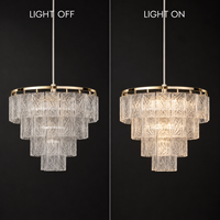 Nouveau Lustre Suspendu Européen en Fer Forgé Électroplaqué à 3 Têtes avec Rideau de Perles de Cristal Glacées pour Décoration de Plafond de Mariage