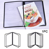 Precio de fábrica PVC transparente A4 plata esquina receta libro a la carta bebidas lista menú Carpeta para restaurante cafetería