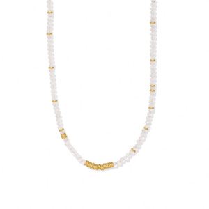Dylam Elegance Design 925 <b>Silver</b> Natural White Crystal Beads Chain Necklace High <b>Top</b> Jewelry Manufacturer Supplier Factory - Product Image 1