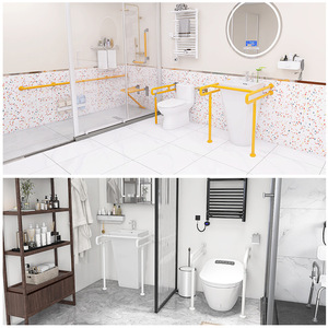 <b>Grab</b> <b>Bars</b> Wall Mounted 120KG Load Capacity Anti Slip Stainless Steel Plastic Minimalist Design For Elderly And Disabled - Product Image 5