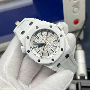 Relojes Mecánicos para Hombre, Reloj de Metal, Estilo Moderno, Reloj Automático de Lujo para Hombre, Cerámica Blanca de 42 mm, Correa de Buceo de Goma - Product Image 2