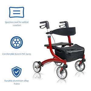 Déambulateur à roulettes – Idéal pour les utilisateurs de soins à domicile recherchant une mobilité facilitée avec un soutien amélioré pour une utilisation en intérieur et en extérieur - Product Image 3