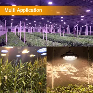 Full Spectrum Indoor Plant Growth Lamp Ufo Replace Round Cob Cxb3590 Chip E27 Bulb Led Grow Lights
