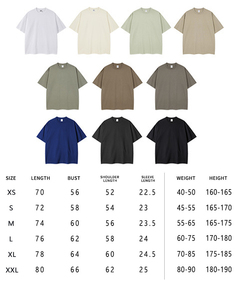 Manufacture Men's T Shirt High Quality Streetwear Blank T-shirt 260 Gsm 100% Cotton Heavyweight Custom <b>Logo</b> T Shirts - Product Image 2
