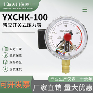Manómetro de Presión con Interruptor Inductivo YXCHK 0-1.6MPa 0-2.5MPa 0-16MPa 0-25MPa 0-40MPa 0-60MPa, Contacto Eléctrico para Filtros Prensados - Product Image 4