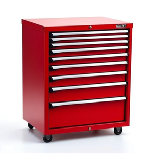 Armoire à tiroirs Fami Master Key Comfort, 9 tiroirs, 867x726x1000mm, rouge rubis RAL3003, rangement d'outils - Product Image 3