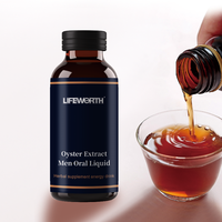 Lifeworth Male Healthcare Boisson liquide orale Supplément d'extrait de maca d'huître pour hommes améliore l'endurance et combat la fatigue