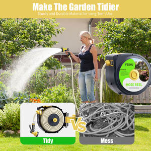 Feihu <span class=keywords><strong>Enrouleur</strong></span> de <span class=keywords><strong>tuyau</strong></span> d'eau automatique mural de 1/2 pouces <span class=keywords><strong>Tuyau</strong></span> de jardin et d'irrigation rétractable - Product Image 6