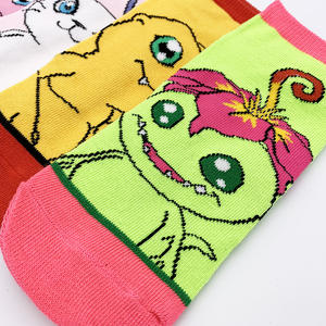 ถุงเท้าอนิเมะผู้หญิงลายการ์ตูน Digimon Adventure,ถุงเท้าผู้หญิง Womans Boat <span class=keywords><strong>Sox</strong></span> Agumon แบบลำลองผ้าฝ้าย Agumon สำหรับเด็กผู้หญิงฤดูใบไม้ผลิฤดูร้อน Skarpetki - Product Image 4