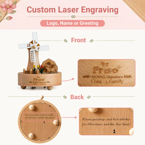 Boîte à <span class=keywords><strong>musique</strong></span> en bois de hêtre à manivelle, carrousel ballerine, 18 notes, rotative, cadeau pour filles, vente en gros usine - Product Image 4